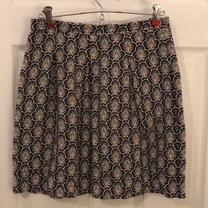 Black and White Patterned Skirt